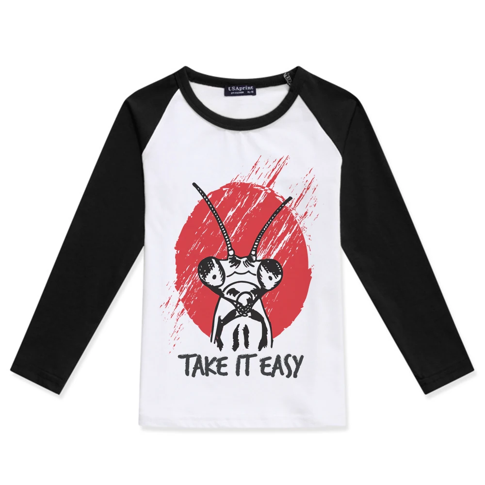 Футболка для маленьких мальчиков детская одежда с забавным принтом насекомых