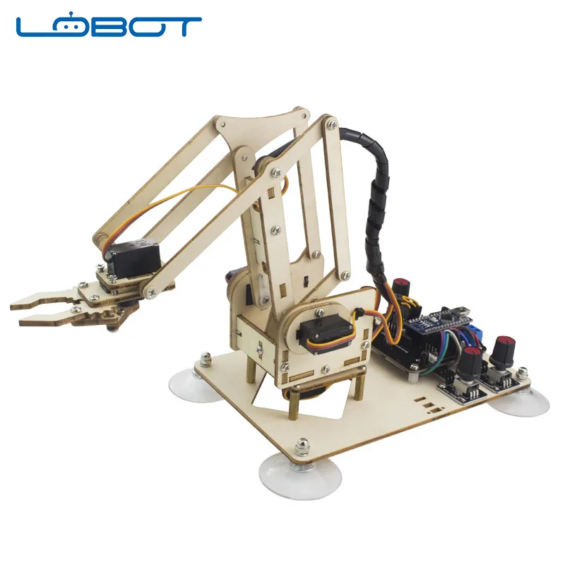 LOBOT 4DOF для робота на базе Arduino лучшее предложение Mearm DIY 4 оси вращающийся комплект