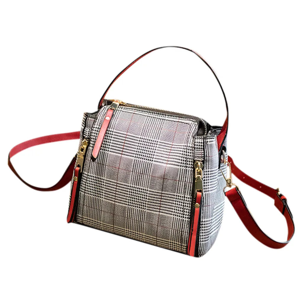Женская сумка-мессенджер простая модная в клеточку на одно плечо 2019 | Багаж и