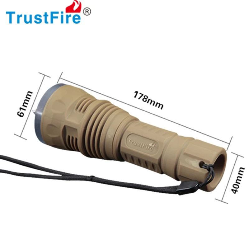 TrustFire DF001 CREE XM L2 650 люмен светодиодный фонарик для дайвинга (1x26650)|Фонарики и