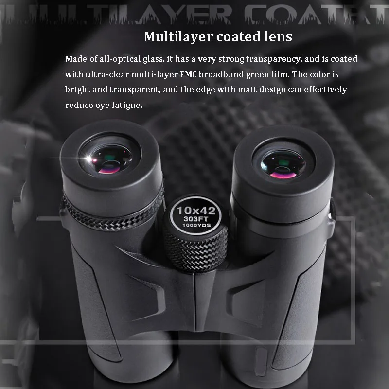 USCAMEL HD 10x42 10x26 бинокль компактный мощный зум профессиональный водонепроницаемый