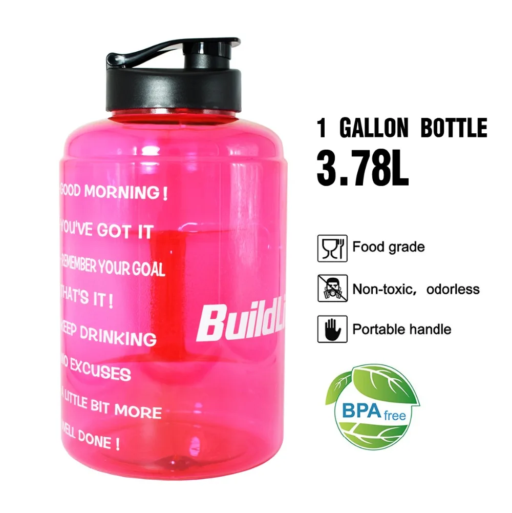 Buildlife 3.8L с широким горлышком 1 галлон бутылка для питьевой воды BPA бесплатно обучение большой емкости чайник для наружного кемпинга чайник кружка