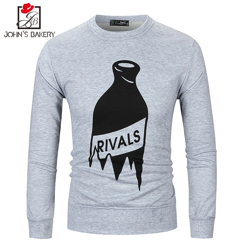 Новинка 2017 года модные толстовки с капюшоном брендовая Для мужчин бутылки печать