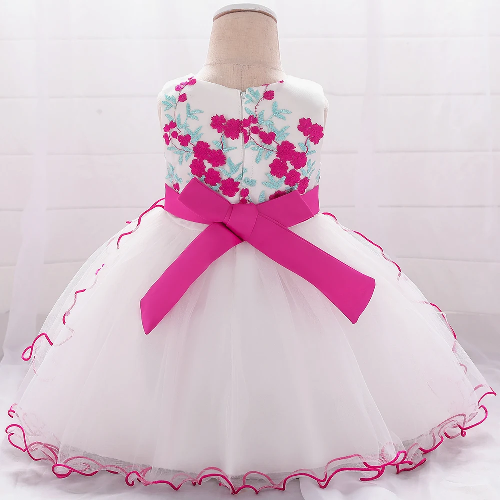 Vestidos Платье для первого дня рождения Летнее платье для маленьких девочек Детские вечерние Крещение платья для новорожденная девочка одежда