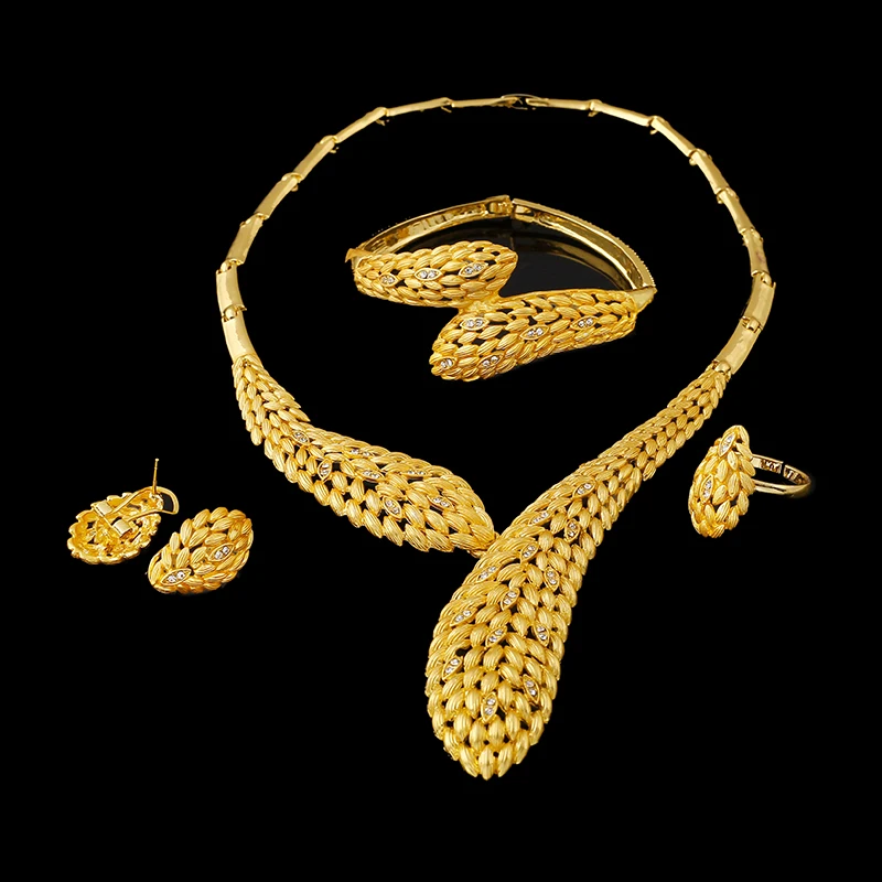 Набор ювелирных изделий Ethlyn ethrea/Eritrea/Habesha желтый цвет серьги/ожерелье/браслет для