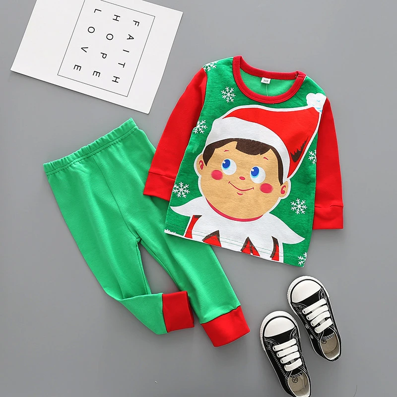 Комплекты для девочек детская одежда сна популярная Рождественская детей