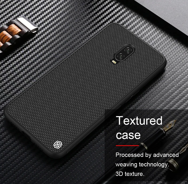 Nillkin текстурированная ткань нейлоновая текстура шаблон чехол для Oneplus 7 Pro 6T