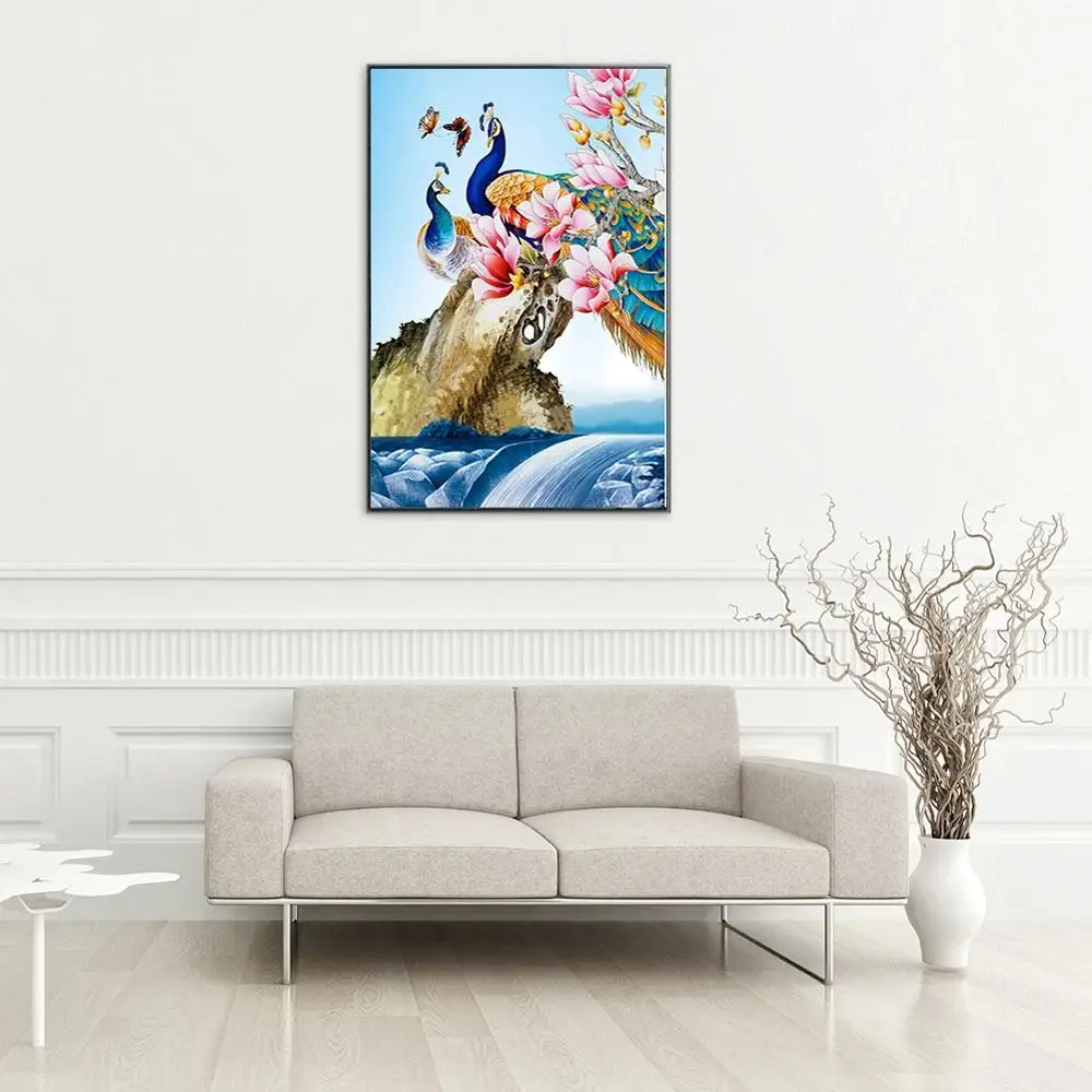 Картина по номерам Павлин сделай сам животные современное настенное