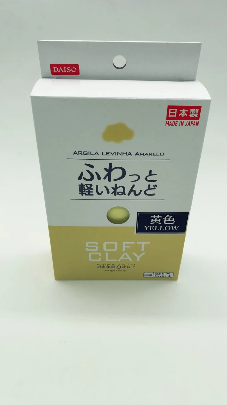Daiso японская мягкая глина легкая для моделирования воздушная сухая Ультралегкая глина детская Полимерная глина Lizunov slimes пушистые принадлежности# clay002 - Цвет: yellow