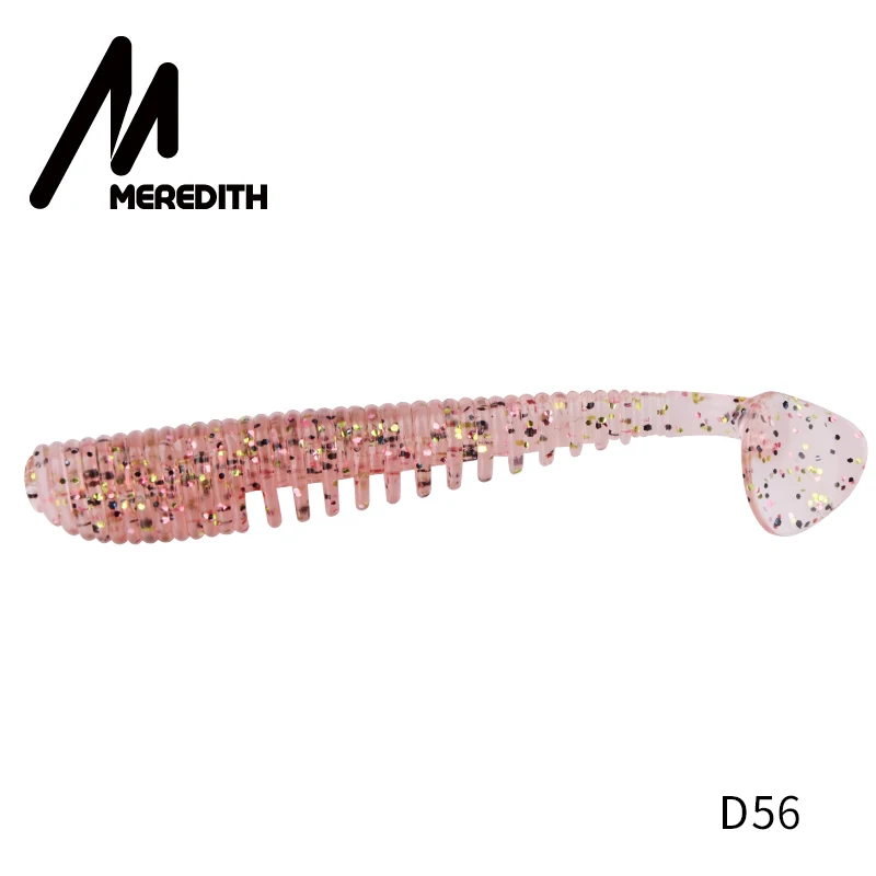 D56 MEREDITH, 4 шт., наживка Awaruna, мягкие приманки, 13 см, 10,4 г, приманка для ловли карпа, Iscas, искусственный яркий свимбейт в форме червя, блесна - Цвет: D56