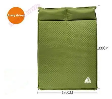 Green 2 Person Hewolf 1 2 3 человек толщиной 5 см Автоматический надувной матрас пляжная Подушка Анти влага коврик Hking Рыбалка Открытый Кемпинг коврик - Цвет: Green 2 Person