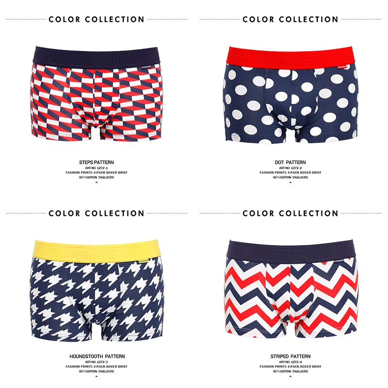 Новинка 2019 мужские трусы шорты с геометрическим рисунком нижнее белье в полоску