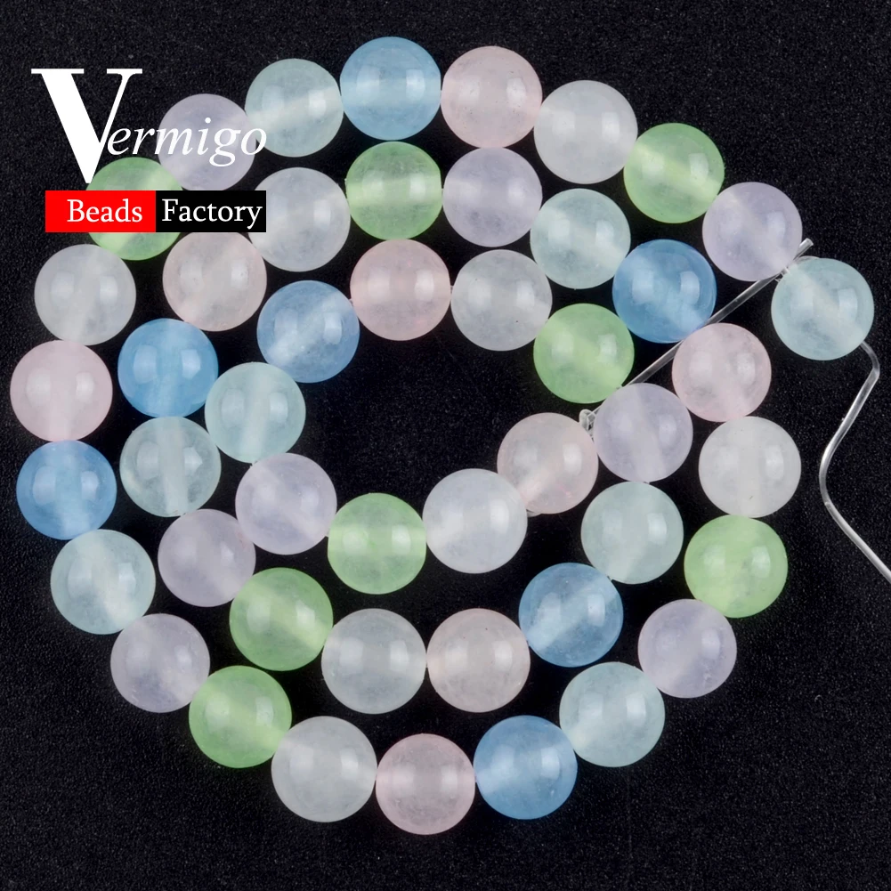 Оптовые продажи натуральные круглые бусины красочные нефритовые каменные для