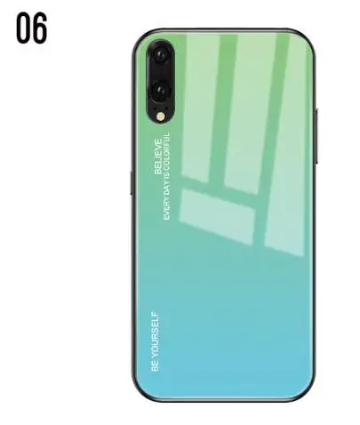 06 Для samsung Galaxy A10 A20 A30 A40 A50 A60 A70 Galaxy S10 Plus S10e чехол из закаленного стекла цветной защитный чехол для телефона - Цвет: 06