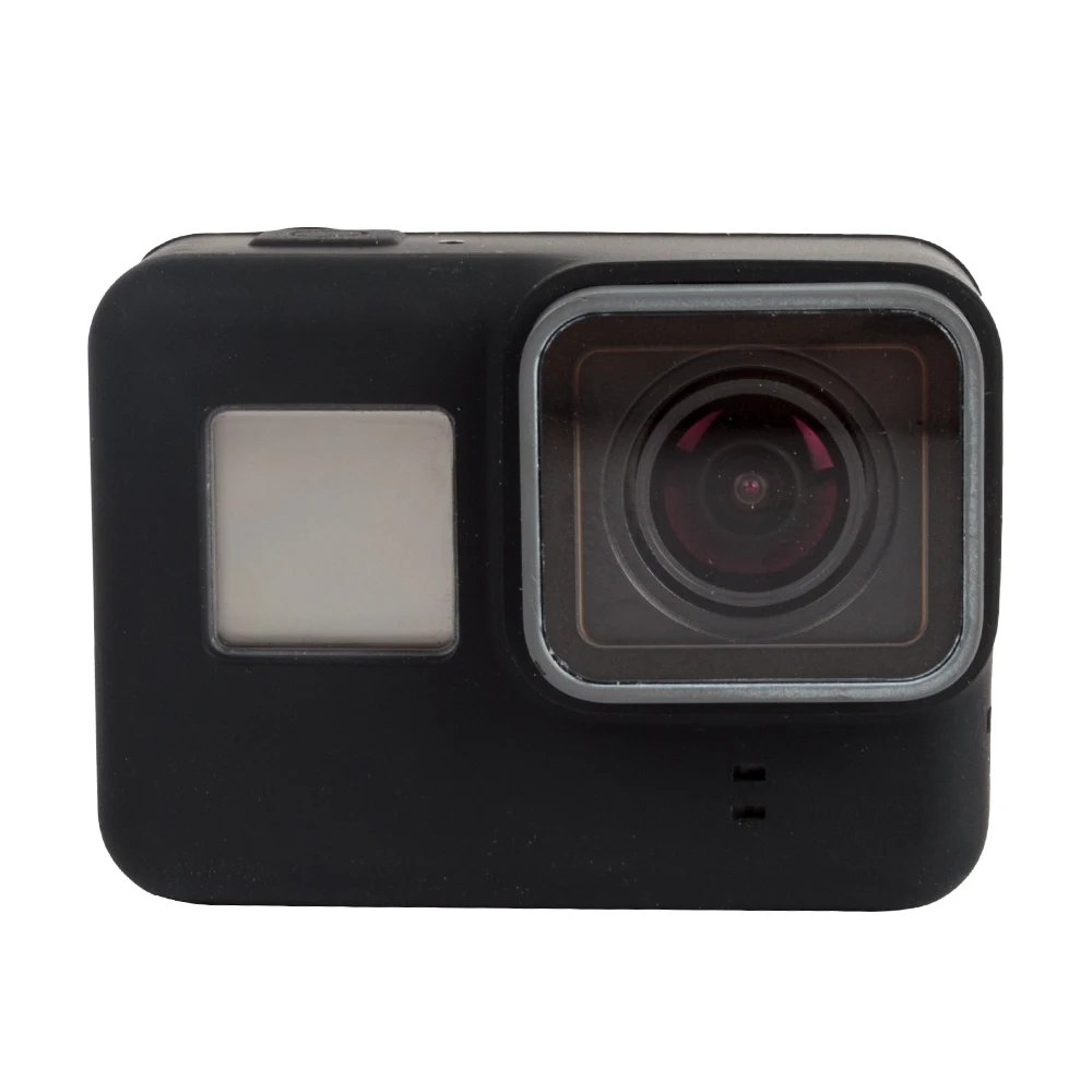 SnowHu для Go Pro Аксессуары Чехол защитный силиконовый чехол+ крышка объектива Крышка для GoPro Hero 8 7 6 5 камера GP502