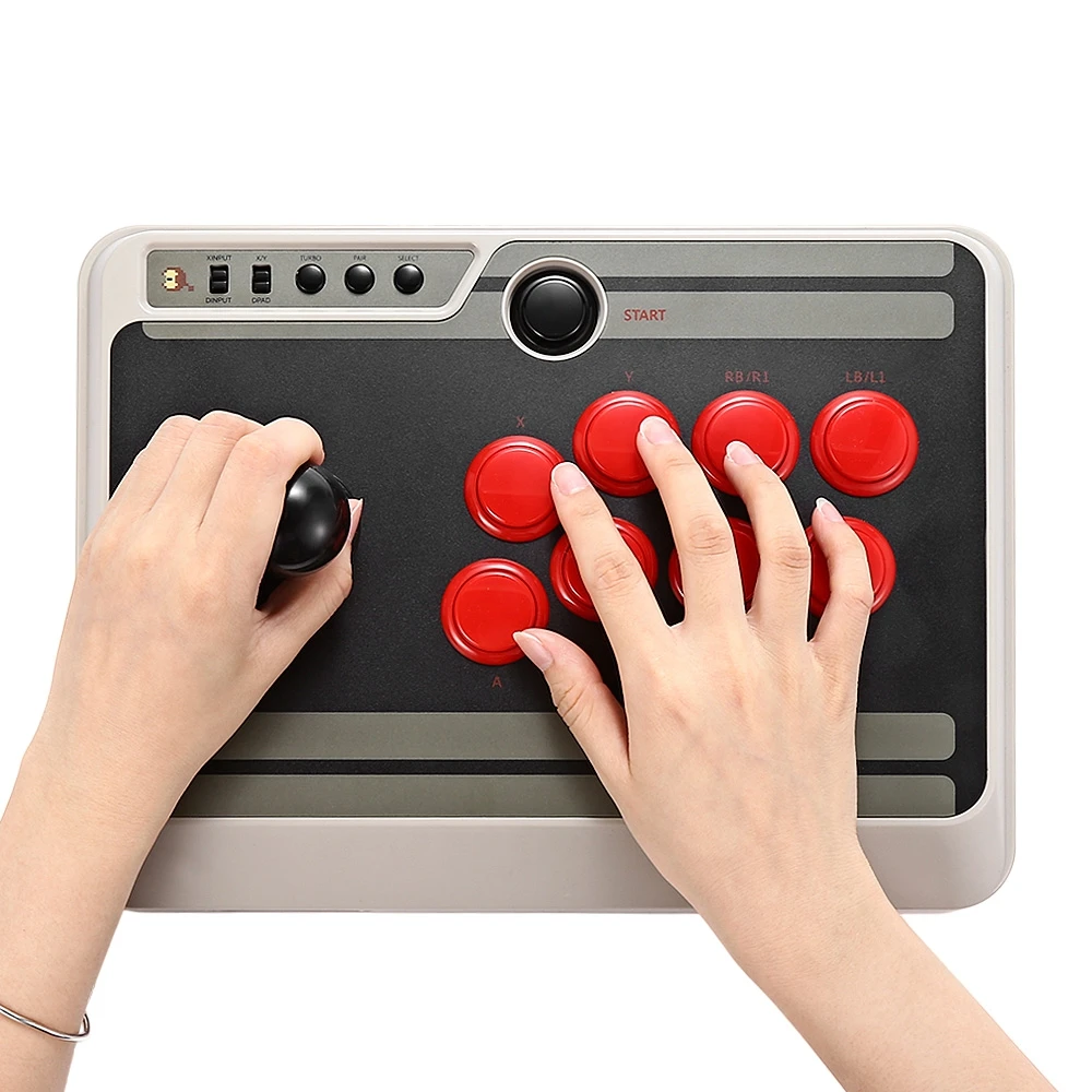 8Bitdo N30 Customizable Bluetooth Arcade Stick Gamepad Usb PS4 Controller with Turbo for Nintendo Switch PC Mac Android Phone |