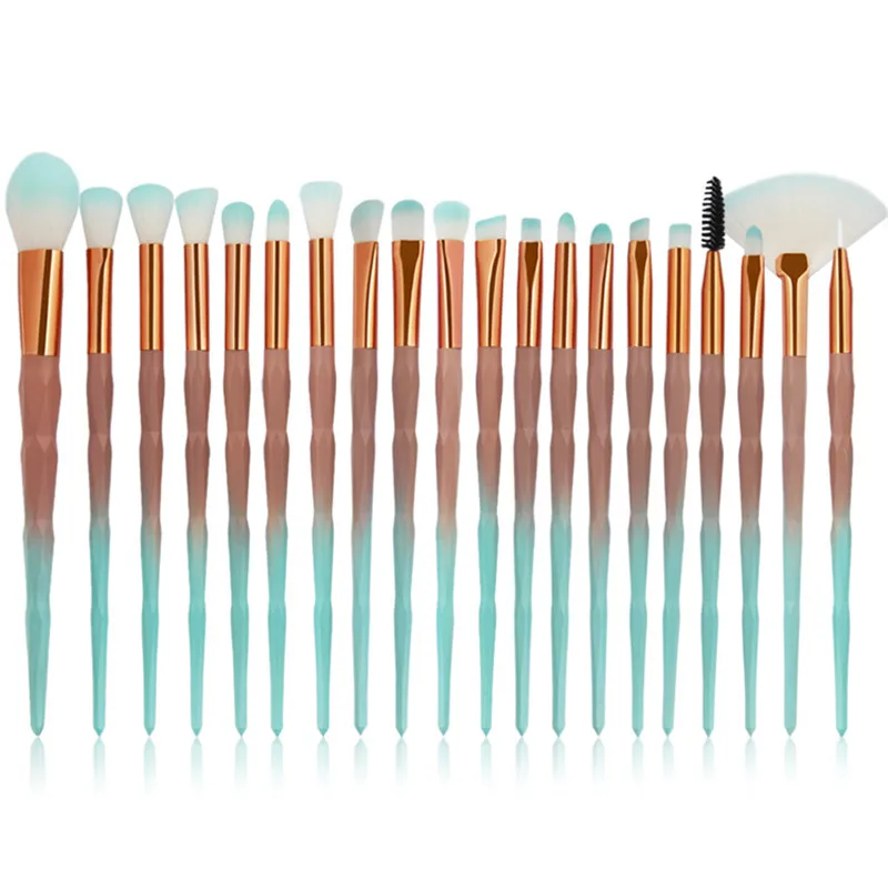 20Pcs Makeup Brush Sets Full Professional Cosmetics Eyeshadow Powder Foundation Lip Eyeliner Face Eyelash Base Kits | Красота и