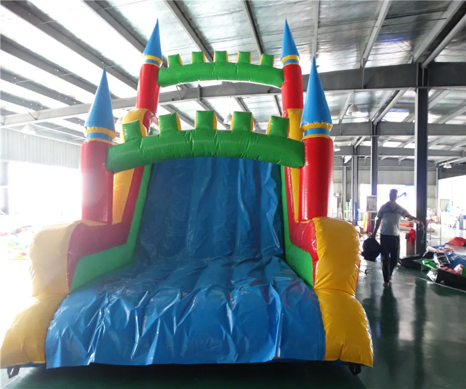 China factory customzied PVC amusement park giant inflatable bouncer dry Climbing slide with blower