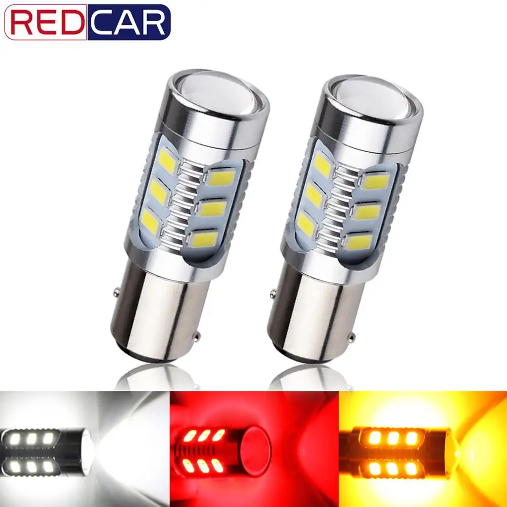 2pcs 1157 BAY15D LED Bulbs 12SMD 5630 Chips P21/5w led Lamps For Brake Lights High Power Car Bulb White Red Yellow Auto 12V | Автомобили и