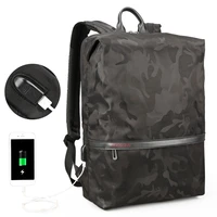 2019 new camouflage print fashion men backpack usb charging laptop school bag for teenager large capacity male travel mochila