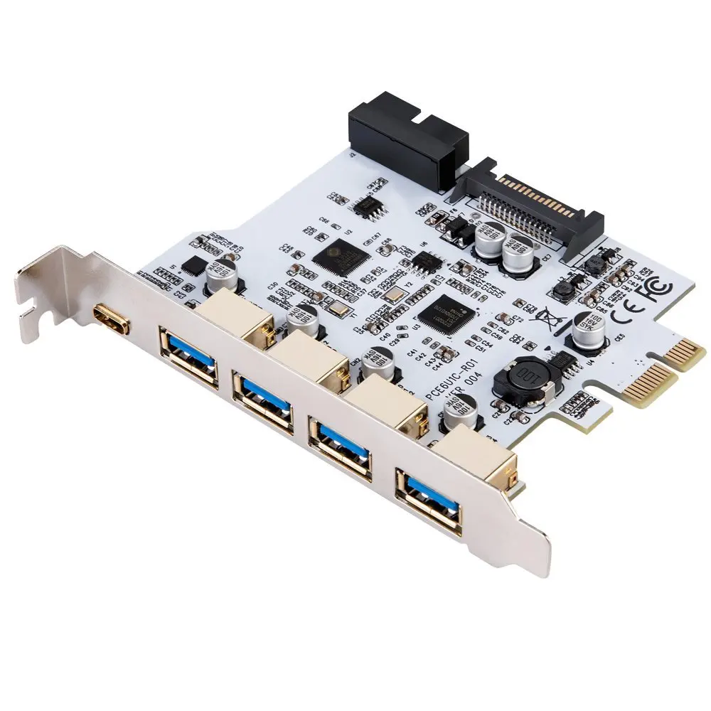Карта расширения PCI Express E с 5 портами и 1 портом адаптер для карт USB 3 0|Платы