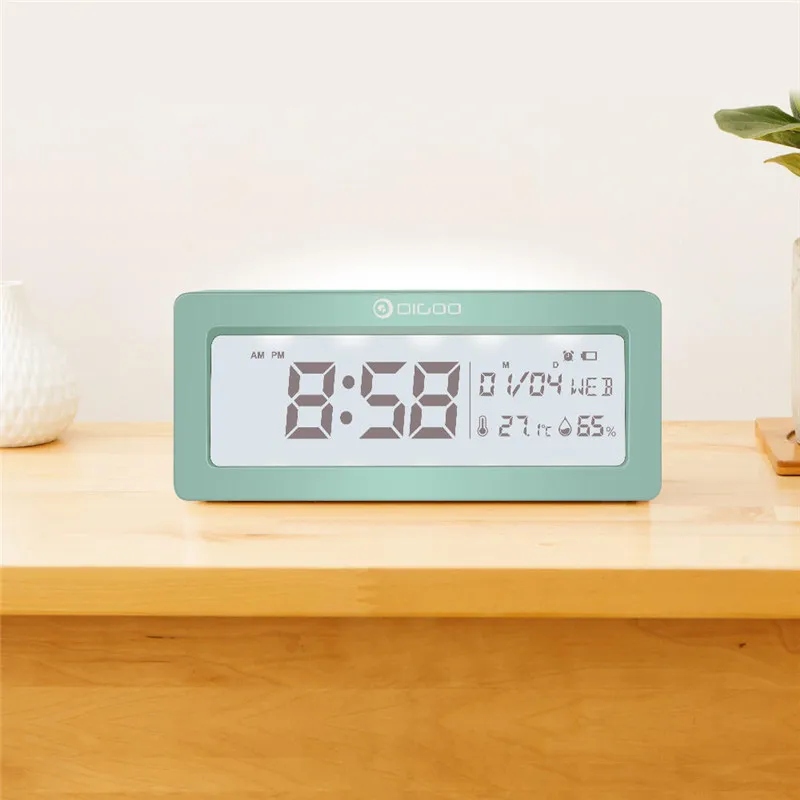 DIGOO DG C4X Многофункциональный Будильник с ЖК-дисплеем термометр гигрометр календарь