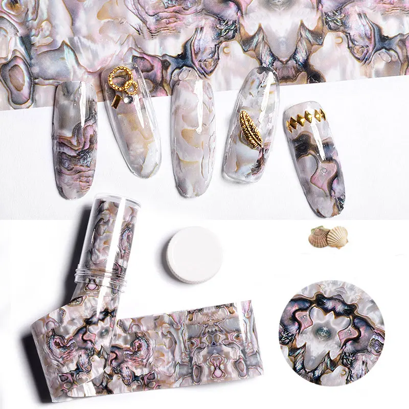 Новинка 1 рулон фольга для ногтей градиентный эффект ретро-фольга перевод на