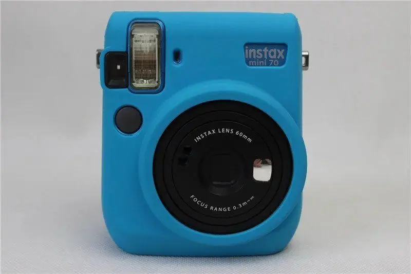 Новая мягкая силиконовая резиновая крышка для камеры Fujifilm instax mini 70 синий черный