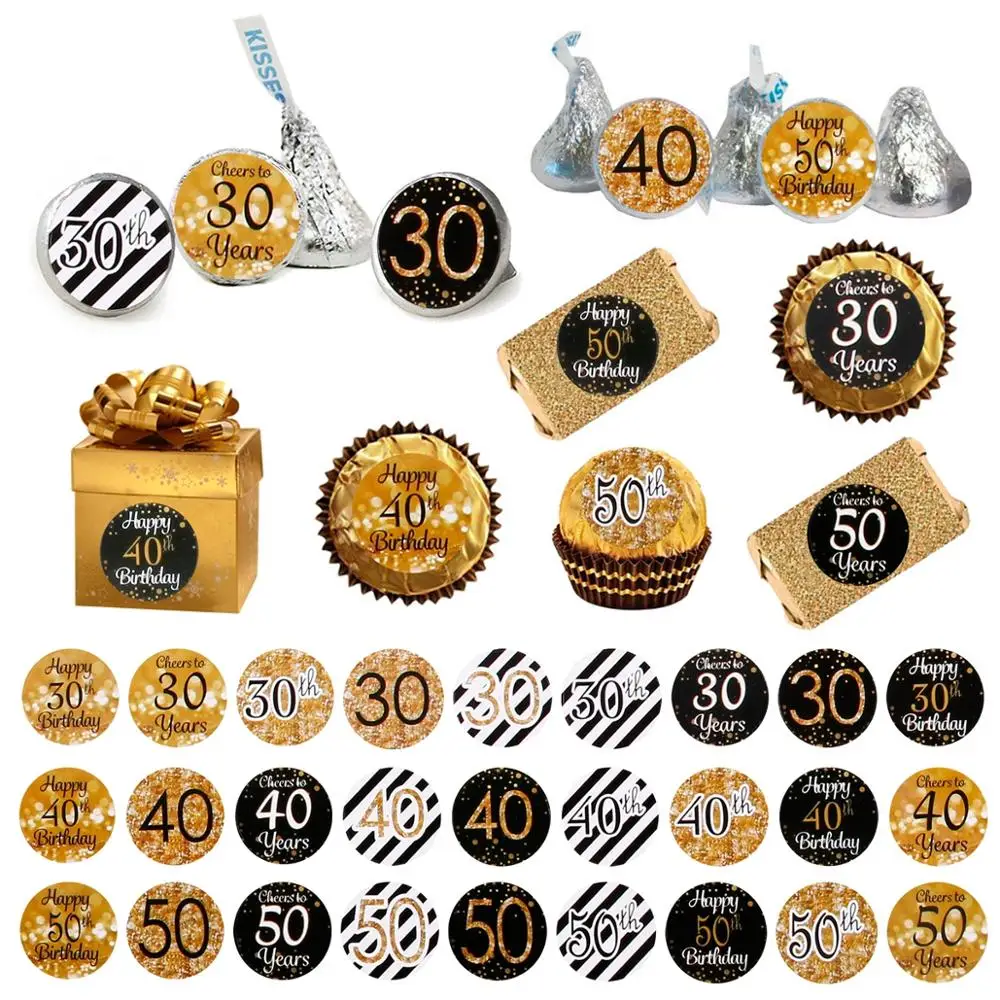 30th 40th 50th день рождения одноразовая посуда для вечеринки наклейки на тарелку дня