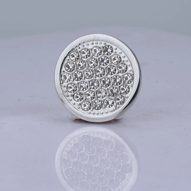 My 33 мм кулон для монет черный белый серебристый цвет горный хрусталь держатель