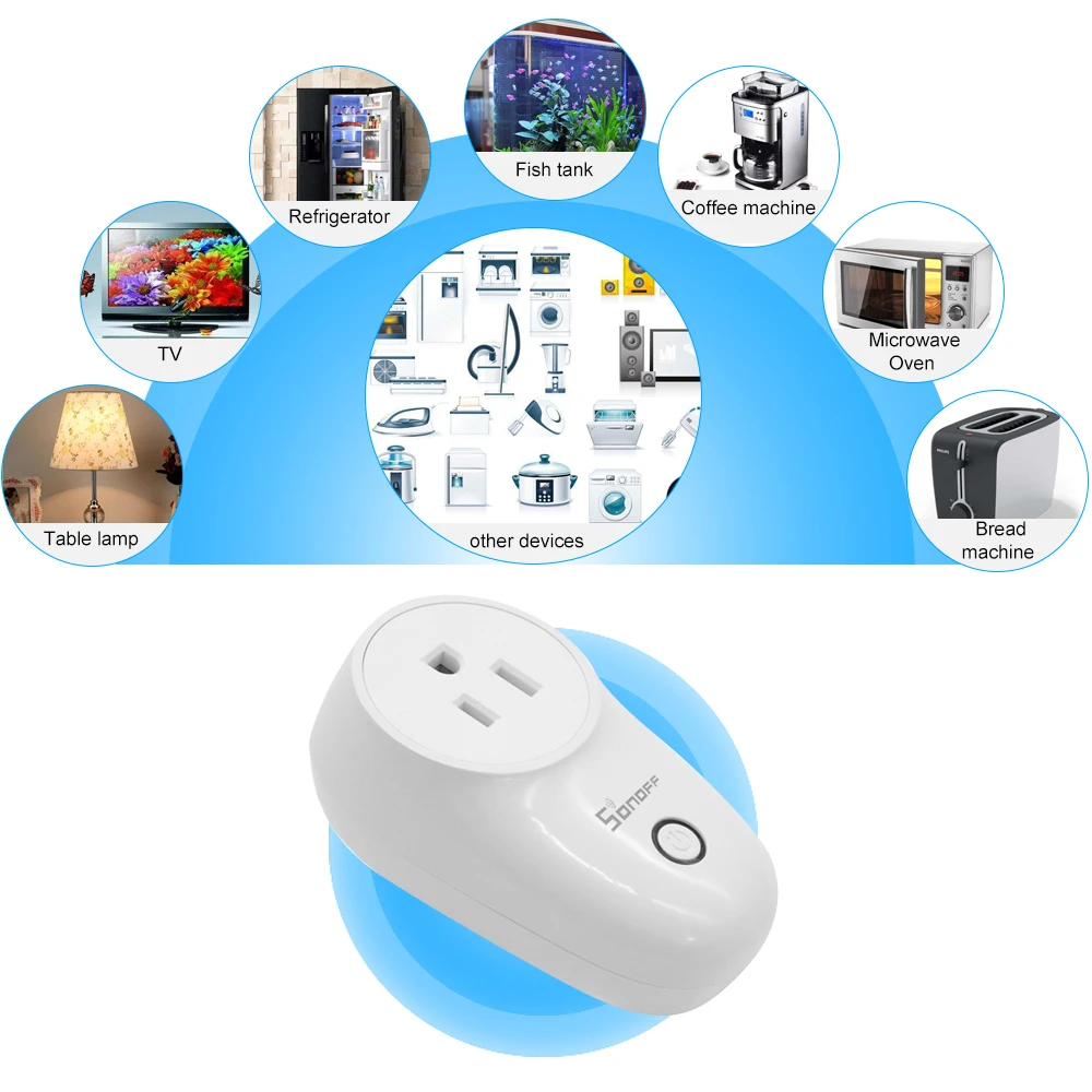 Умная Беспроводная розетка SONOFF S26 ITEAD с Wi Fi зарядный адаптер дистанционным