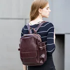 Винтажный женский рюкзак из натуральной кожи, школьные ранцы для девочек-подростков, дамская сумка на плечо, большой школьный ранец