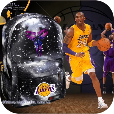 Баскетбол логотип рюкзак студенты коби молодежный школьный брайант мужчина /