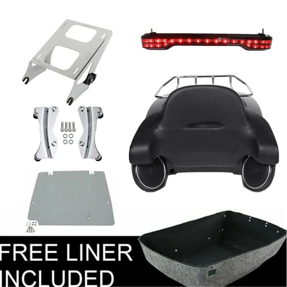 Мотоциклетная король упаковка багажник спинка динамик светильник для Harley Tour Pak