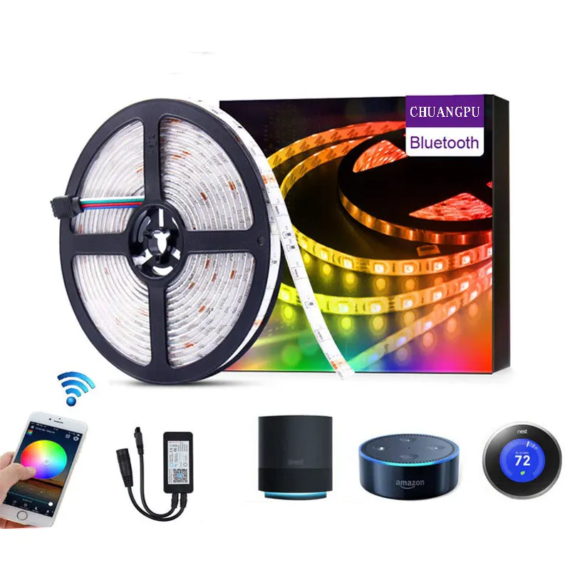 

1 шт. 5 м СВЕТОДИОДНАЯ лента SMD 5050 rgb лента 150 Светодиодная лента Водонепроницаемая неоновая лента с адаптером постоянного тока 12 В 3 А для архитектуры, дизайнеров