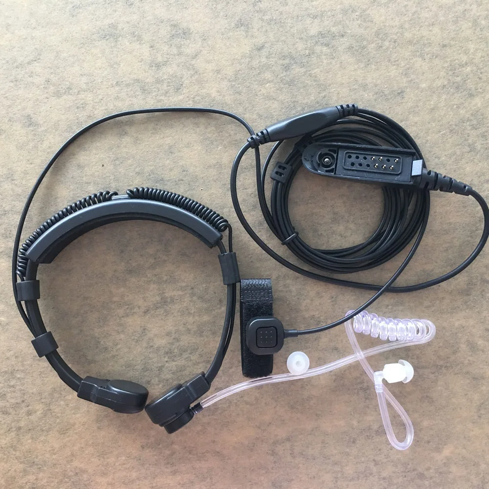 

Adjustable Throat Mic Finger PTT Earpiece For Motorola For GP328 GP338 GP340 GP380 Two Way Radio Walkie Talkie Wholesale