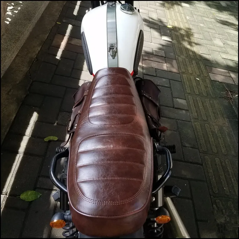 Универсальное винтажное седло для Кафе Racer Hump 63 см Suzuk GS Yamah XJ Honda CB| |