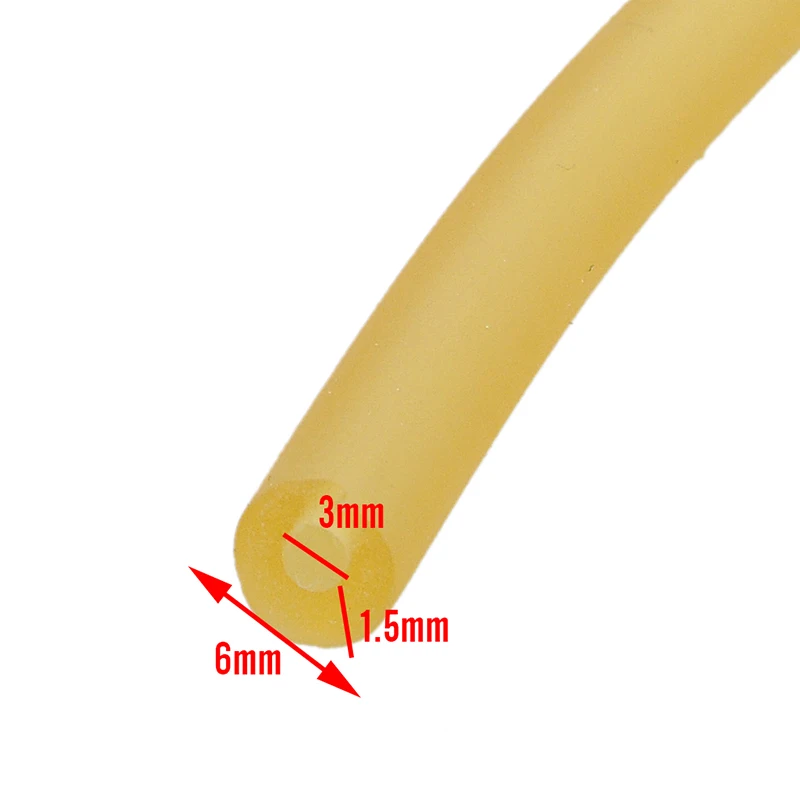 3mm x 6mm Natural Latex Slingshots Rubber Tube 3m Tubing Band for Hunting Catapult Elastic Part Fitness Bungee Equipment 3060 | Спорт и
