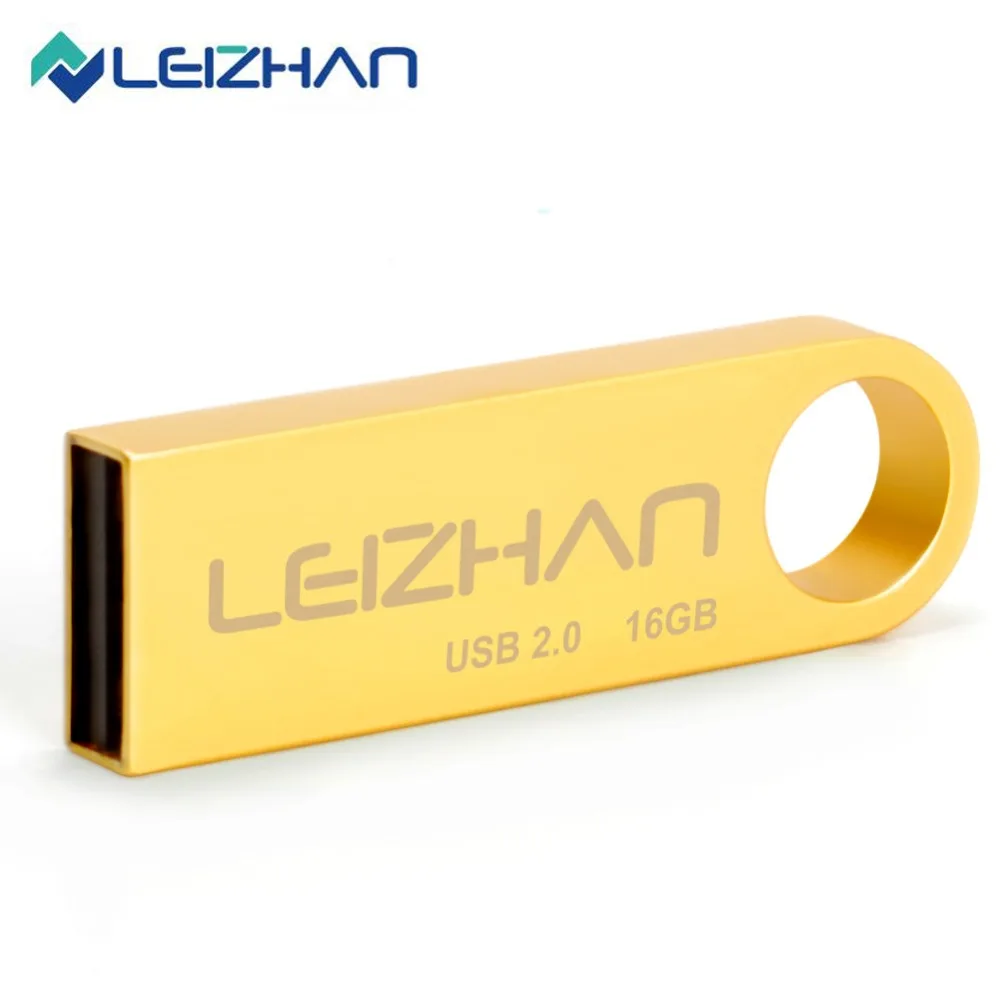 LEIZHAN USB флеш накопитель металлический запоминающий диск палка 64 ГБ 32 16 8 4 Флешка