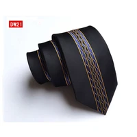 veektie 2018 new design 6cm mens ties for men fashion striped neckties gravata jacquard slim wedding party black tuxedo busniess