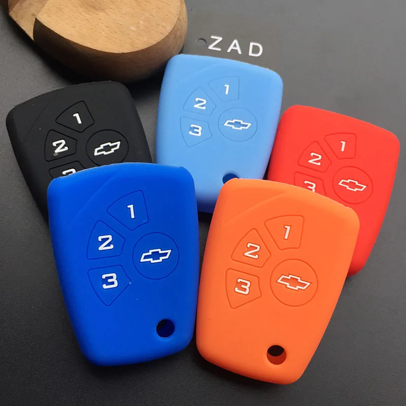 ZAD 3-кнопочный силиконовый резиновый чехол для автомобильного ключа Chevrolet |