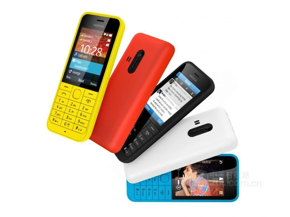Разблокированный Nokia 220 GSM 2,4 дюймов две sim-карты 2MP камера Bluetooth fm-радио 1100 мАч отремонтированный мобильный телефон
