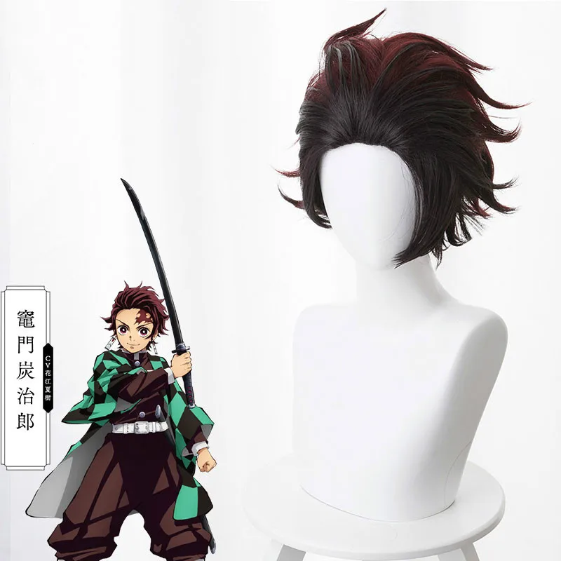 Nezuko Tanjirou Kamado парики демон Slayer Kimetsu no Yaiba Косплей зенитсу агатсума золотые короткие
