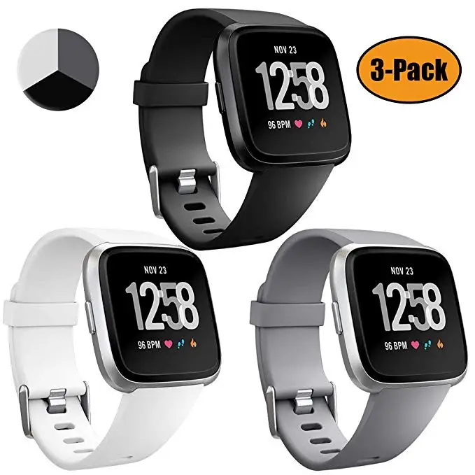 10 3 шт цветной мягкий силиконовый сменный спортивный ремешок для Fitbit versa 2, браслет на запястье, ремешок, браслет - Цвет: 10