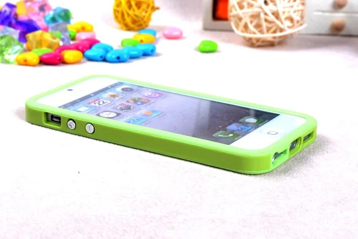 Однотонный ТПУ Pc силиконовый защитный бампер для Iphone 5 5S SE защитный чехол для сотового телефона чехол 10 цветов
