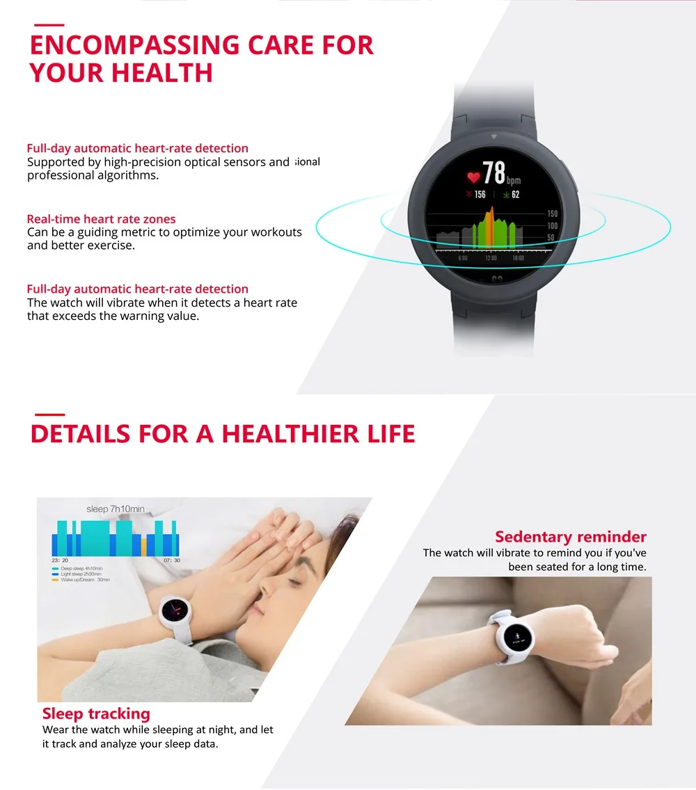 Умные часы AMAZFIT Verge Lite, 20 дней работы от батареи, 1,3 дюймов, AMOLED экран, встроенный gps монитор сердечного ритма