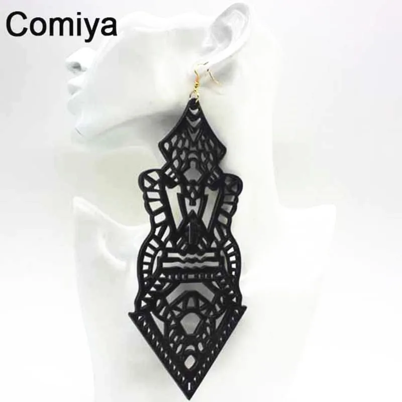 Comiya Панк Винтаж Серьги для девочки заявление Brincos большой длинный желтый Клак Висячие серьги для женщин ювелирные изделия Oorbellen Bijoux