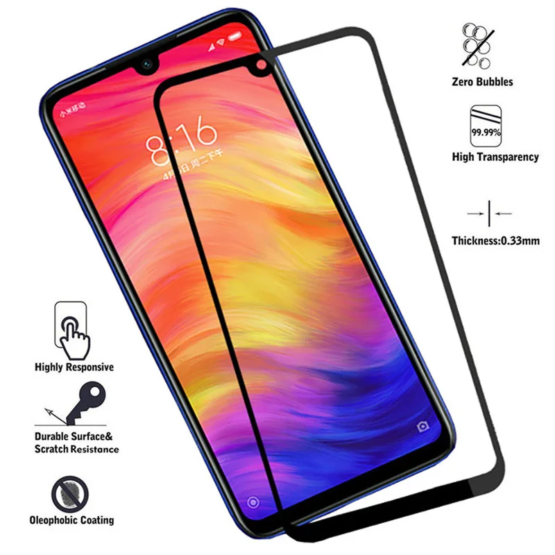 Защитная пленка для Xio mi redmi 7 полное покрытие защита экрана закаленное Стекло xiaomi