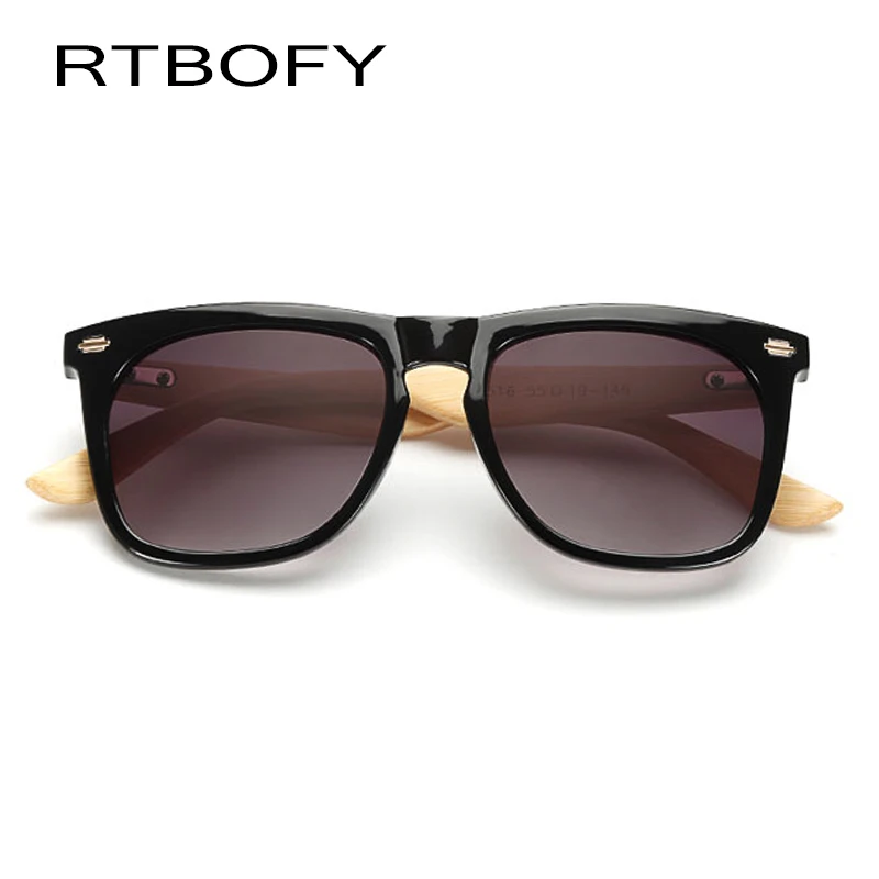 RTBOFY 2018 Новые квадратные деревянные солнцезащитные очки мужские бамбуковые