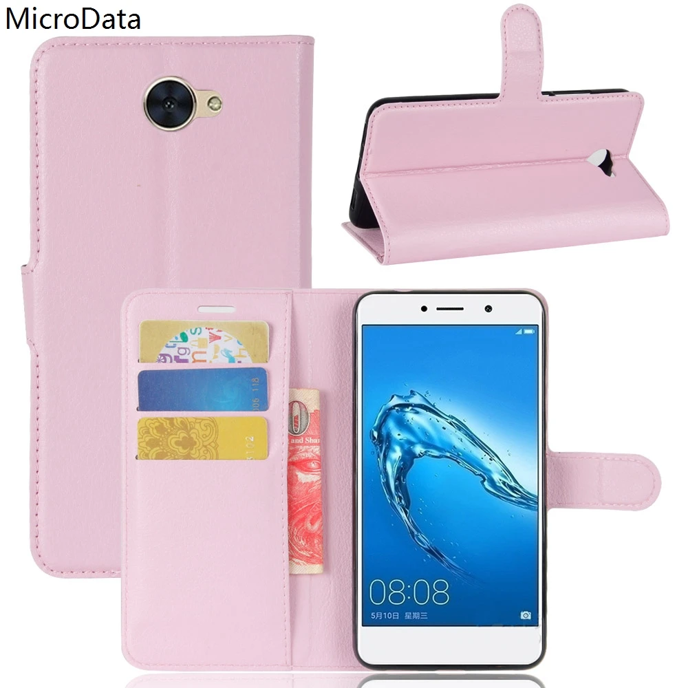 Роскошный флип чехол из искусственной кожи для huawei Y7 Y 7 TRT LX1 LX2 LX3 5 дюймов кожаный